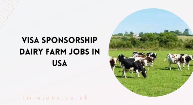 Visa Sponsorship Dairy Farm Jobs in USA