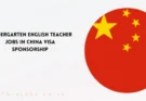 Kindergarten English Teacher Jobs in China