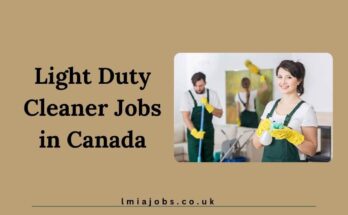 Light Duty Cleaner Jobs in Canada