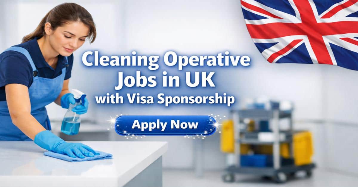 Cleaning Operative Jobs in UK with Visa Sponsorship