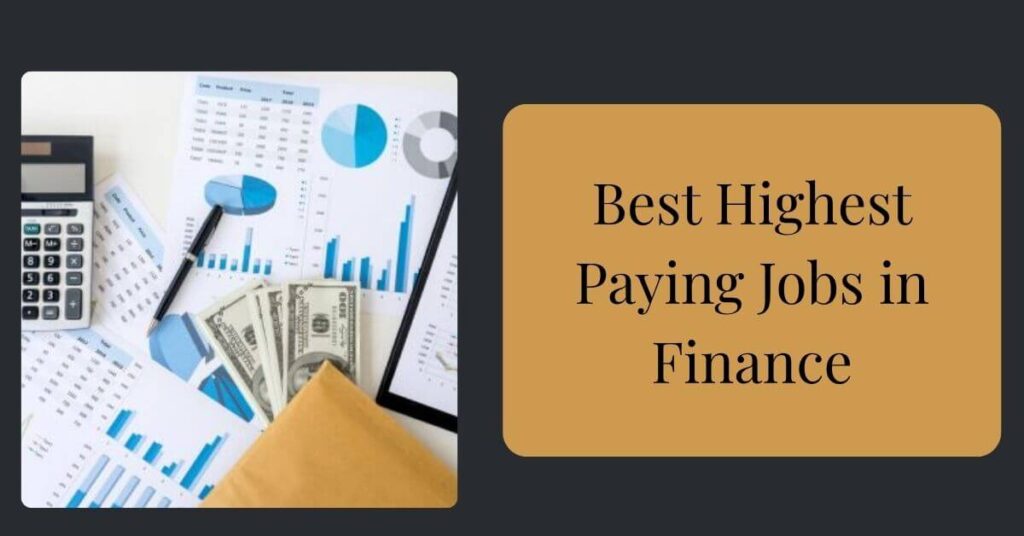 Best Highest Paying Jobs in Finance