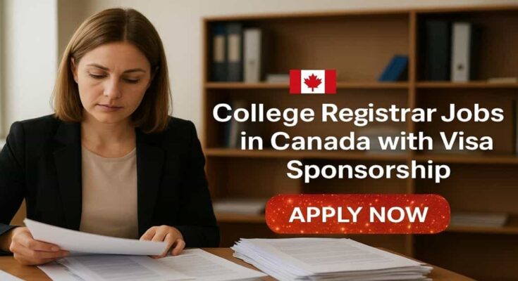 College Registrar Jobs in Canada with Visa Sponsorship