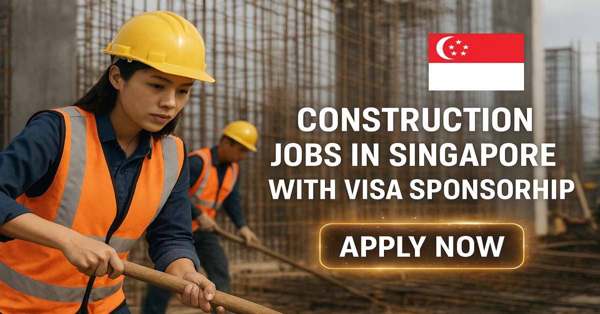 Construction Jobs in Singapore With Visa Sponsorship