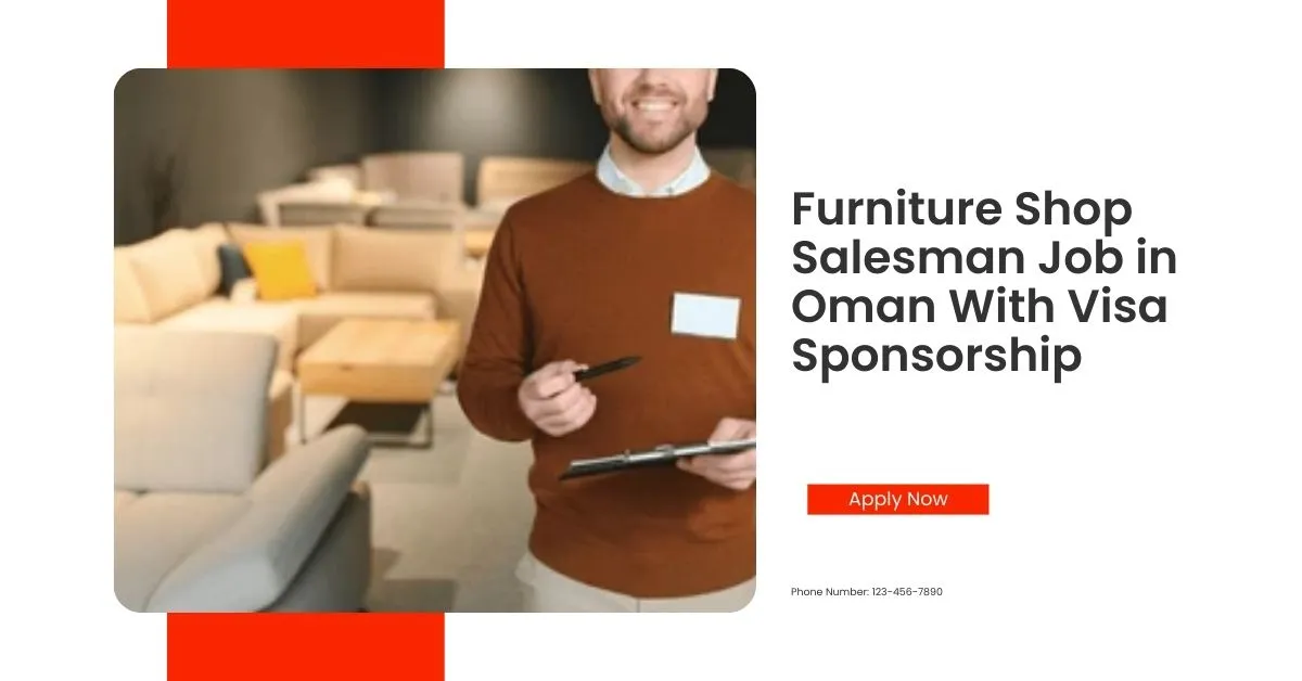 Furniture Shop Salesman Job in Oman