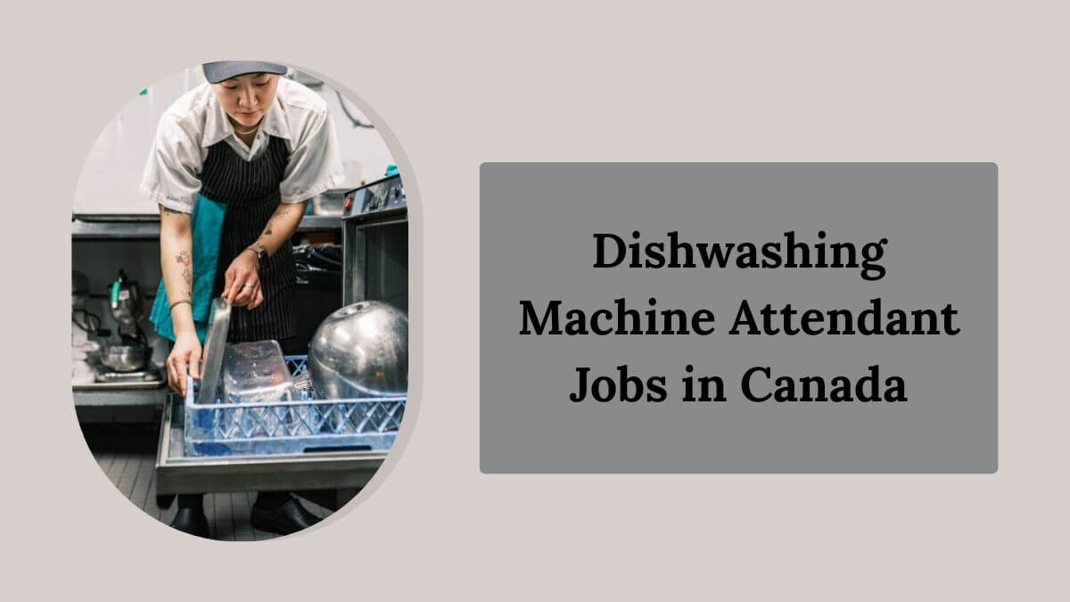 Dishwashing Machine Attendant Jobs in Canada
