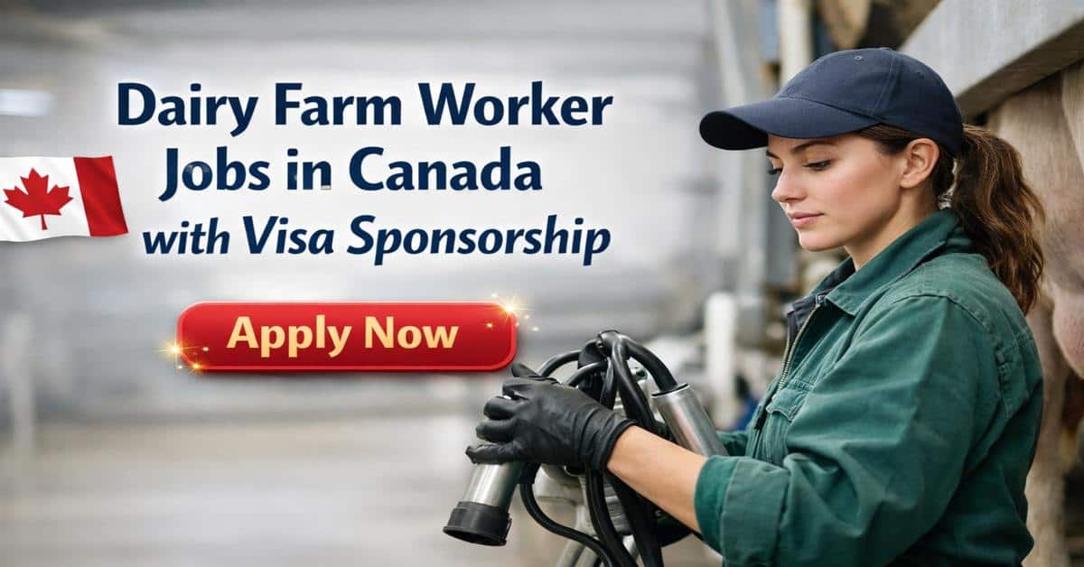 Dairy Farm Worker Jobs in Canada with Visa Sponsorship