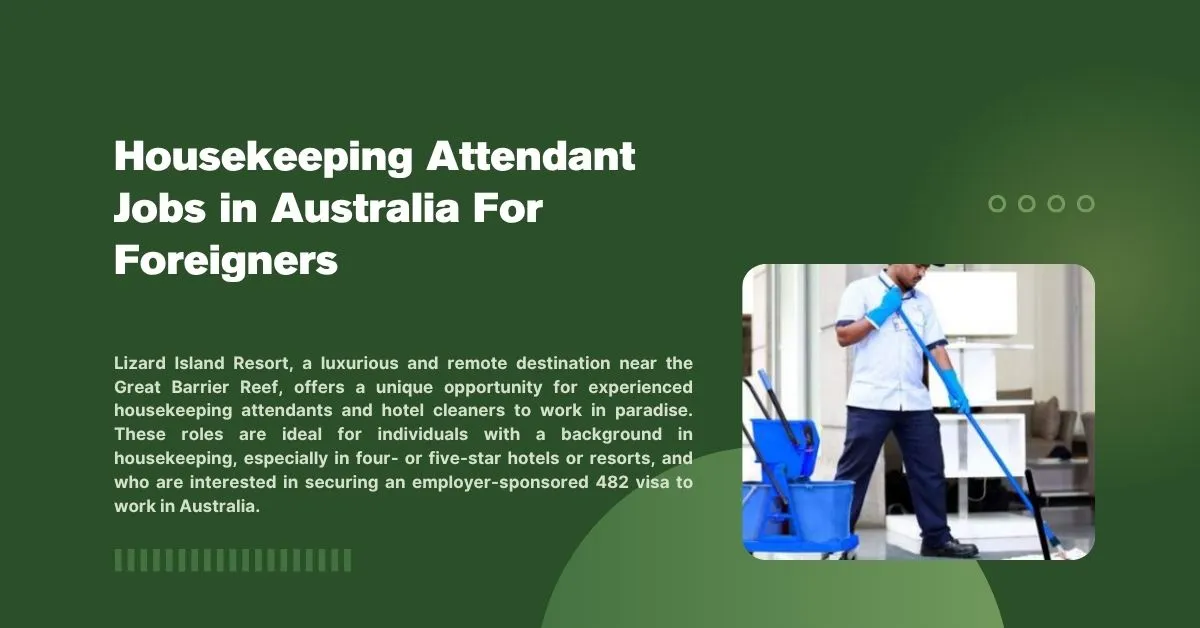 Housekeeping Attendant Jobs in Australia For Foreigners