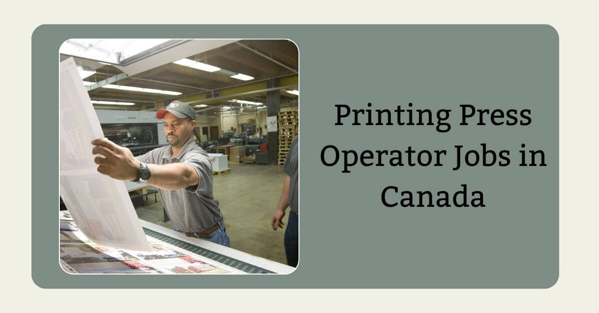 Printing Press Operator Jobs in Canada