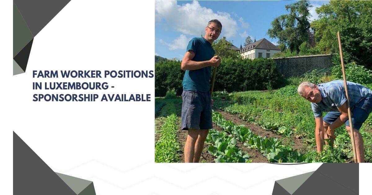Farm Worker Positions In Luxembourg - Sponsorship Available