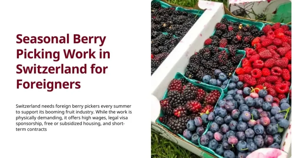 Seasonal Berry Picking Work in Switzerland