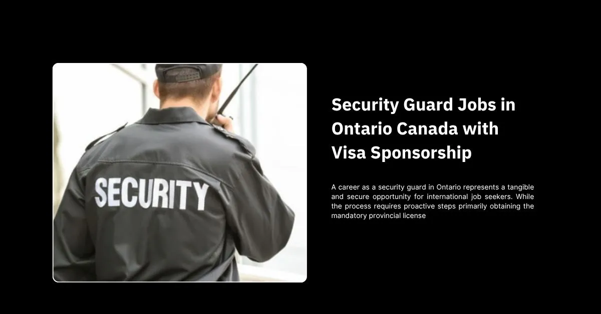 Security Guard Jobs in Ontario Canada