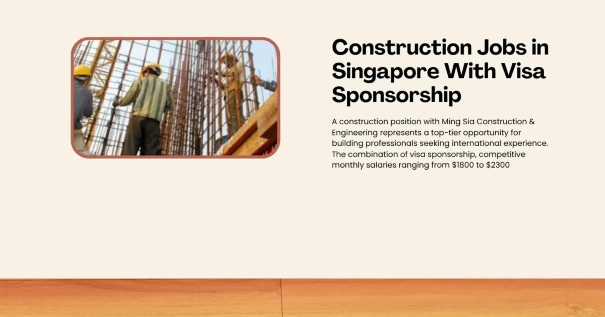 Construction Jobs in Singapore