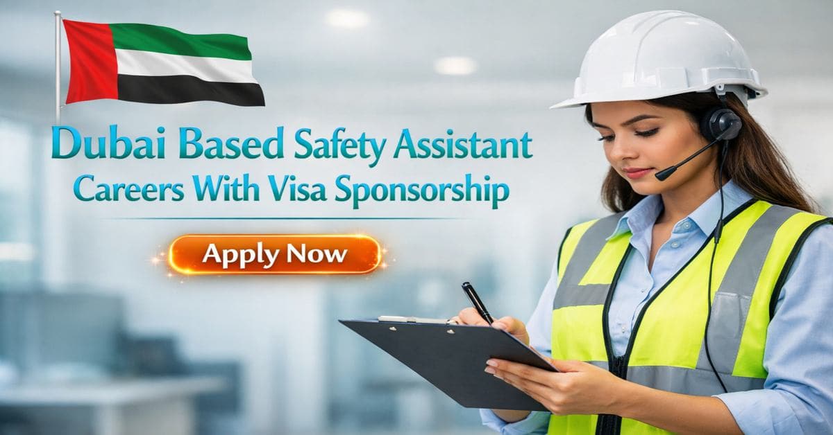 Dubai Based Safety Assistant Careers With Visa Sponsorship