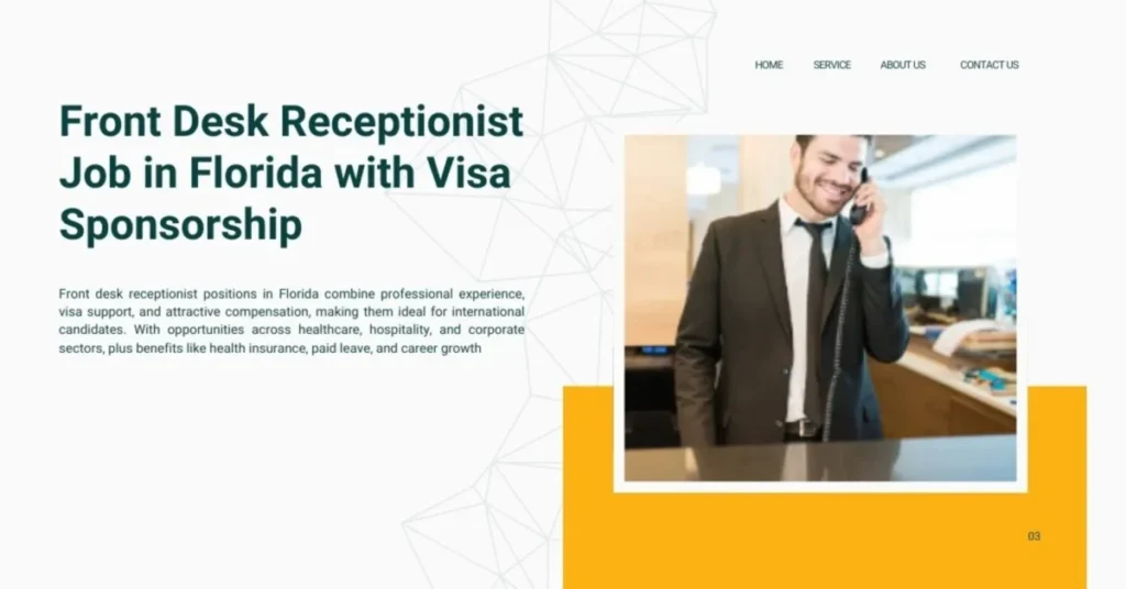 Front Desk Receptionist Job in Florida