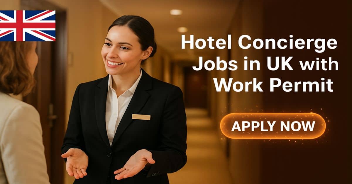 Hotel Concierge Jobs in UK with Work Permit
