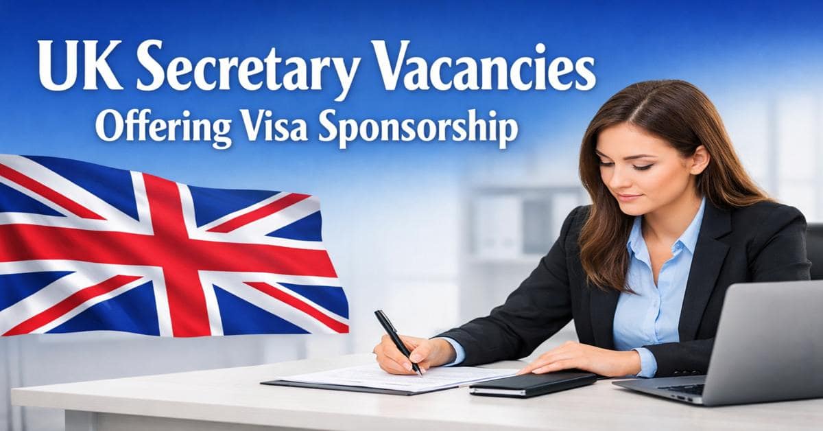 UK Secretary Vacancies Offering Visa Sponsorship