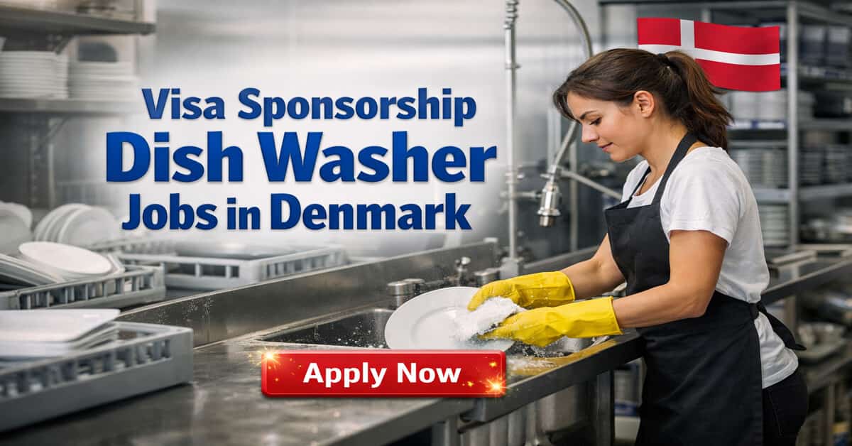 Visa Sponsorship Dish Washer Jobs in Denmark