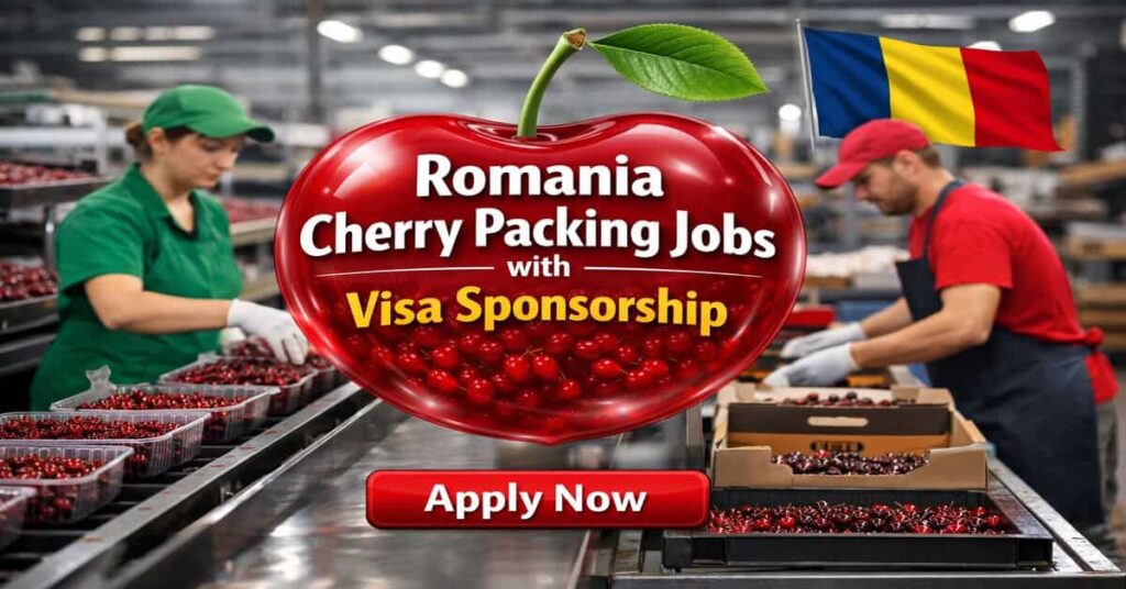 Romania Cherry Packing Jobs with Visa Sponsorship