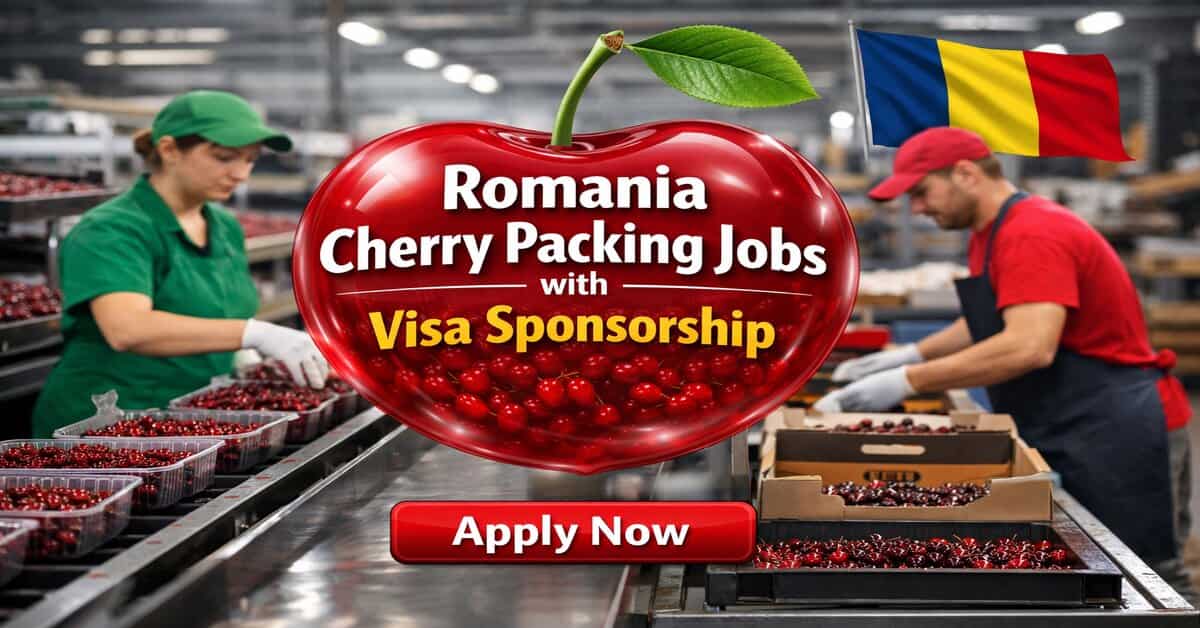 Romania Cherry Packing Jobs with Visa Sponsorship