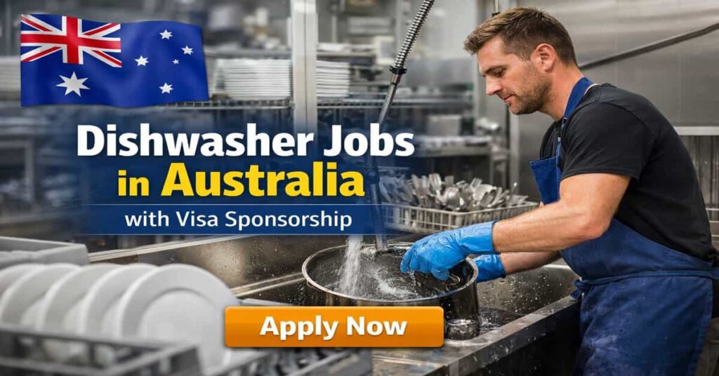 Dishwasher Jobs in Australia with Visa Sponsorship