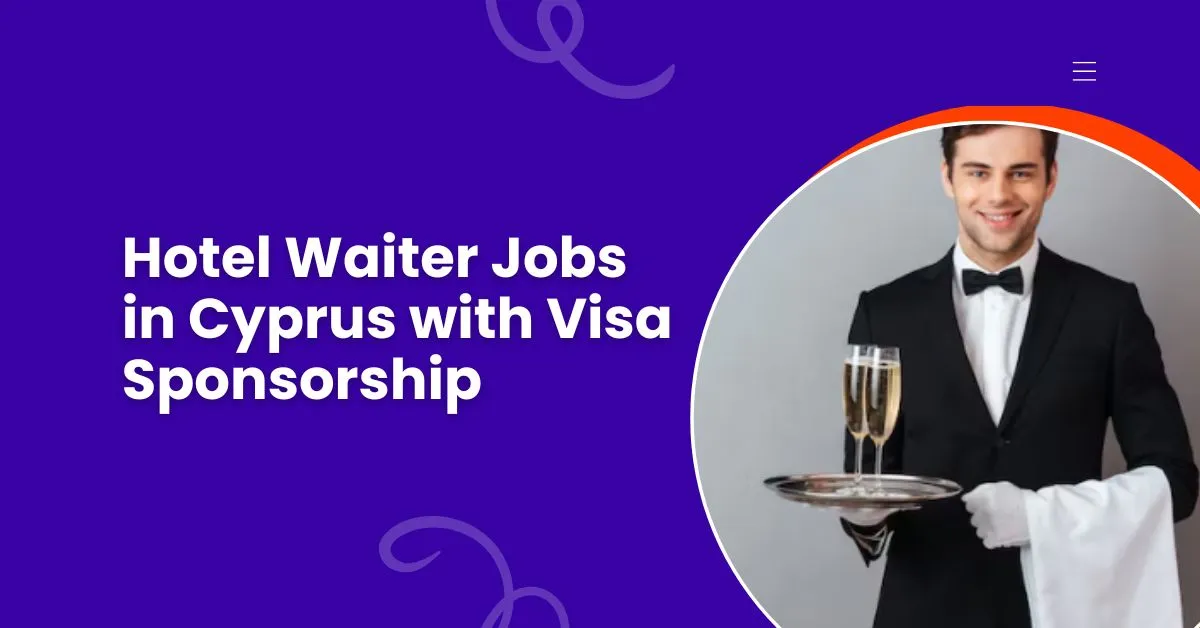 Hotel Waiter Jobs in Cyprus