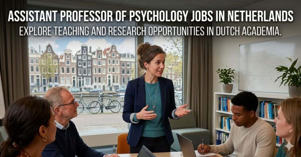Assistant Professor of Psychology Jobs in Netherlands