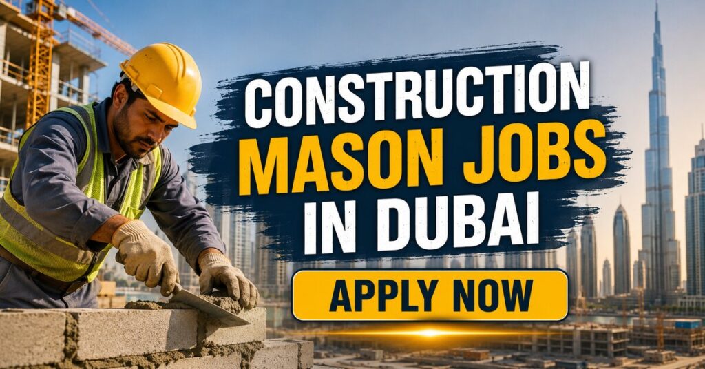 Construction Mason Jobs in Dubai with Visa Sponsorship