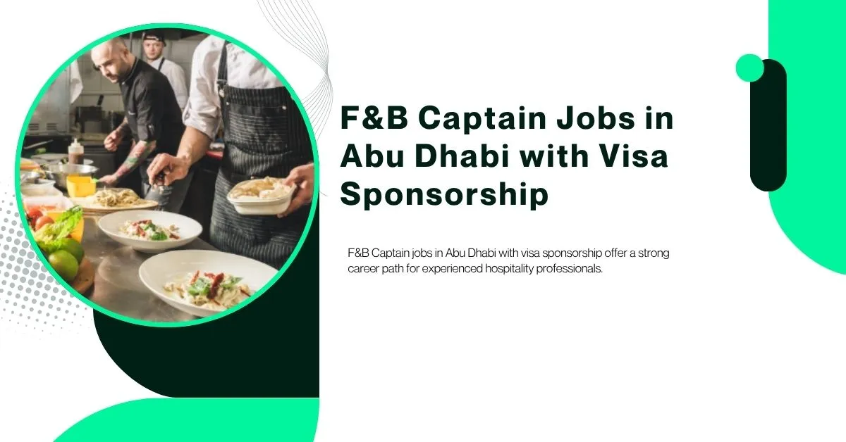 F&B Captain Jobs in Abu Dhabi