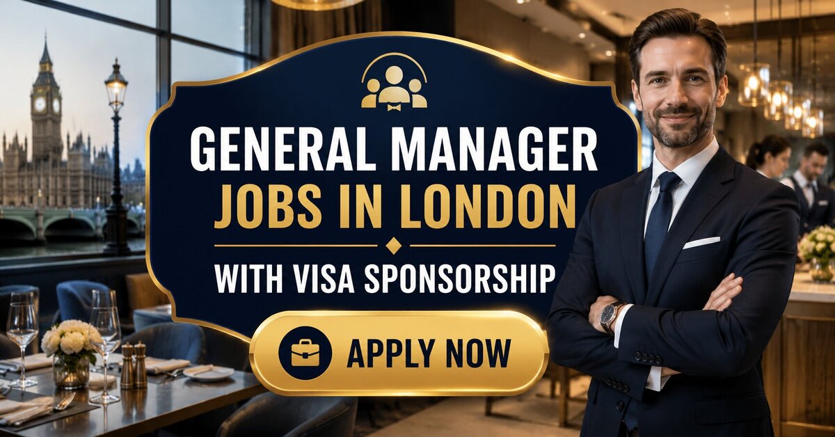 General Manager Jobs in London with Visa Sponsorship
