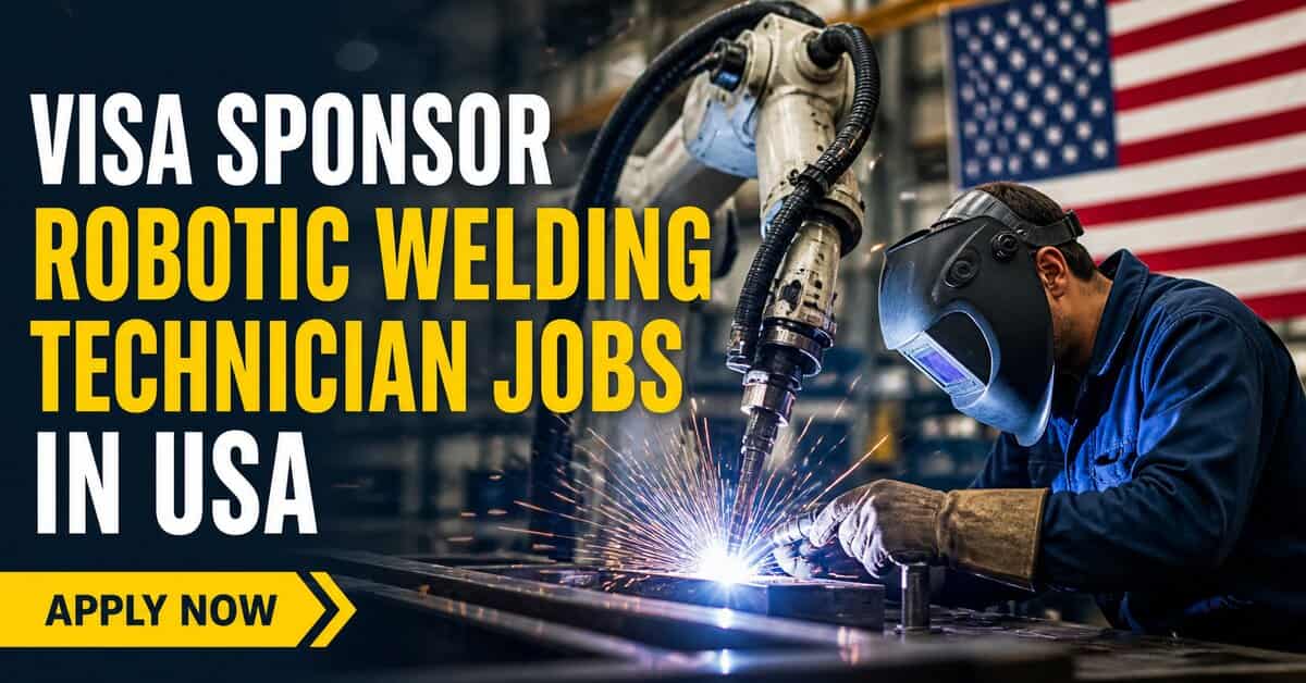 Visa Sponsor Robotic Welding Technician Jobs in USA
