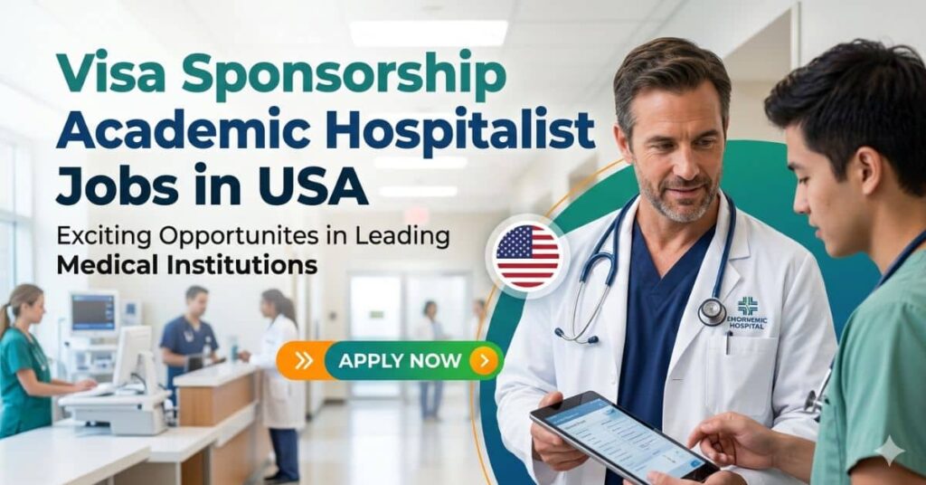 Visa Sponsorship Academic Hospitalist Jobs in USA