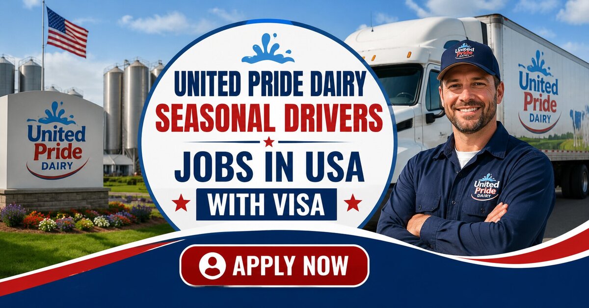 United Pride Dairy Seasonal Drivers Jobs in USA with Visa